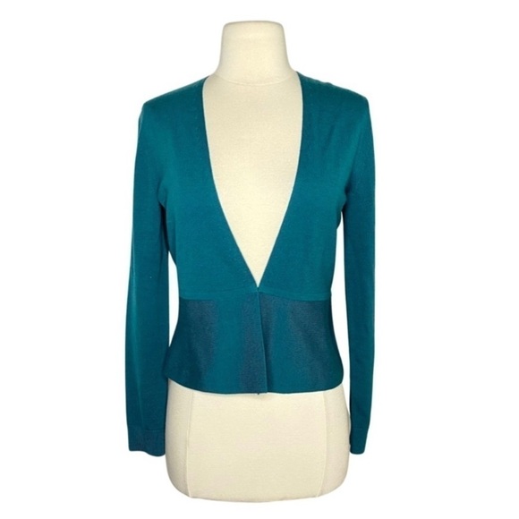 NWT HUGO BOSS Blue Clasp Cardigan Merino Sweater Medium - Picture 1 of 7